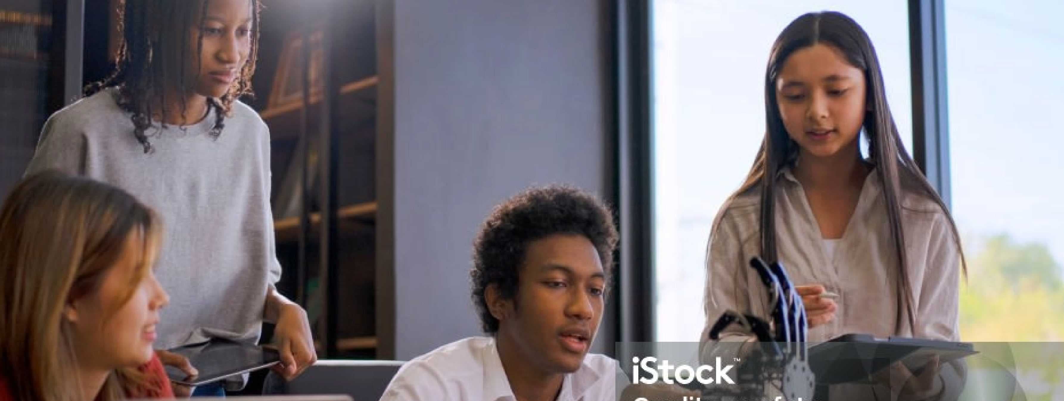 Students working together